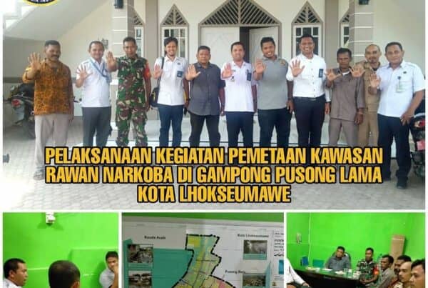 BNNP Aceh Laksanakan Pemetaan Kawasan Rawan Narkoba di Kampung Pusong Lama-Lhokseumawe