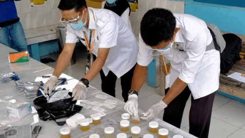 BNNP Aceh Tes Urine Kru Armada PT Elnusa Petrofin Krueng Raya BNNP Aceh Tes Urine Kru Armada PT Elnusa Petrofin Krueng Raya