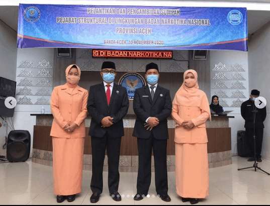 Kepala BNN Aceh lantik, Masduki, SH sebagai Kepala BNN Kota Sabang