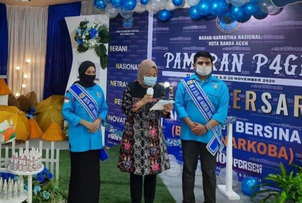 Ibu Ketua DWP BNN Provinsi Aceh membuka secara Resmi Pameran P4GN dan Gampong Bersinar