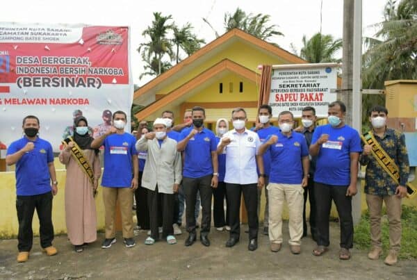 Kepala BNN Aceh menghadiri Peresmian Desa Bersinar (Bersih Narkoba) dan Intervensi Berbasis Masyarakat (IBM) di Gampong Batee Shoek Kecamatan Sukakarya Kota Sabang oleh BNNK Sabang