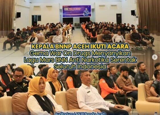 Gema "War On Drugs" Menyanyikan Lagu Mars BNN "Anti Narkotika" Serentak Se- Indonesia