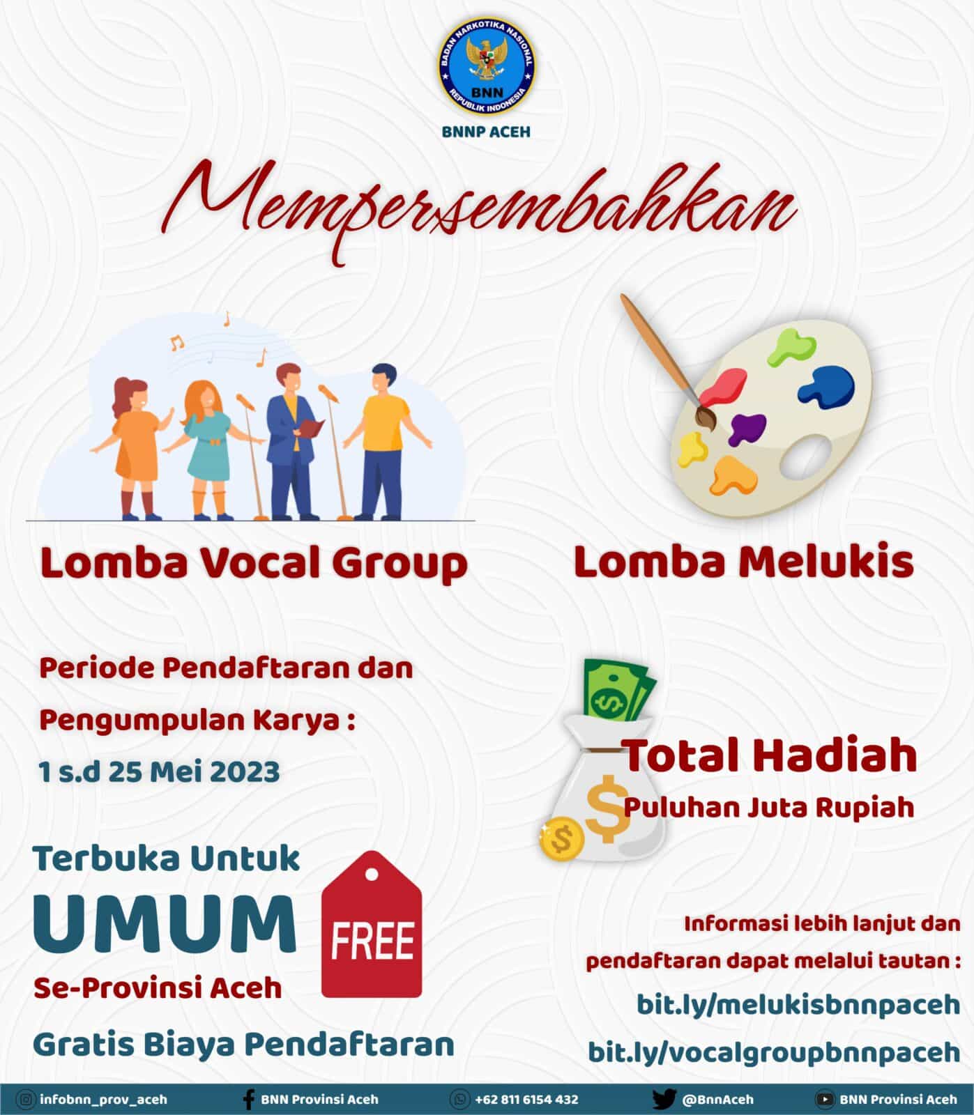 LOMBA MELUKIS & VOCAL GROUP BNNP ACEH HANI 2023