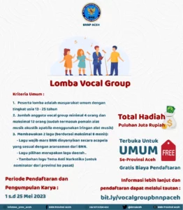 LOMBA MELUKIS & VOCAL GROUP BNNP ACEH HANI 2023