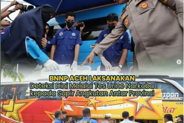 BNNP Aceh Laksanakan Kegiatan Deteksi Dini Tes Urine Narkoba kepada Supir Bus Angkutan antar Provinsi