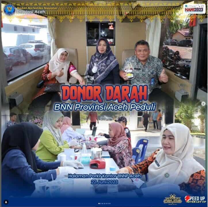 Donor Darah, BNNP Aceh Peduli