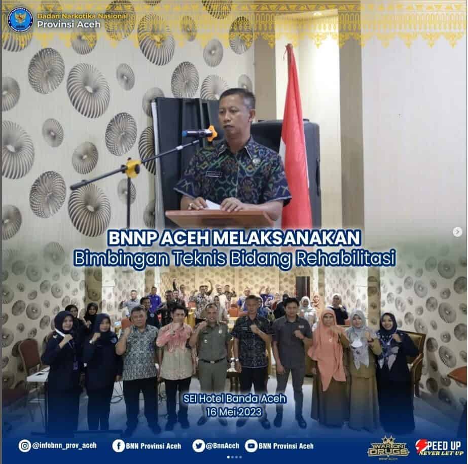 BNNP Aceh melaksanakan Kegiatan Bimbingan Teknis Bidang Rehabilitasi