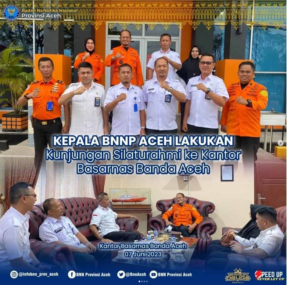 Kepala BNNP Aceh Laksanakan kunjungan silaturahmi ke kantor Basarnas Banda Aceh