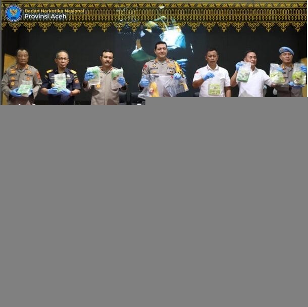 Press Conference Pengungkapan Tindak Pidana Narkotika jenis Shabu oleh Polda Aceh