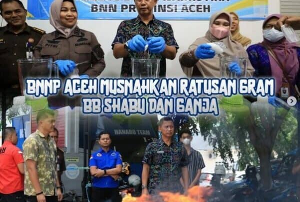 BNN PROVINSI ACEH MELAKSANAKAN PEMUSNAHAN BARANG BUKTI NARKOTIKA