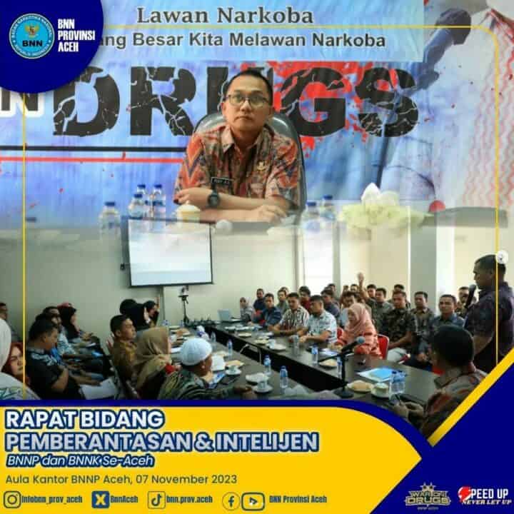 Rapat Bidang Pemberantasan dan Intelijen BNNP Aceh dan Jajaran