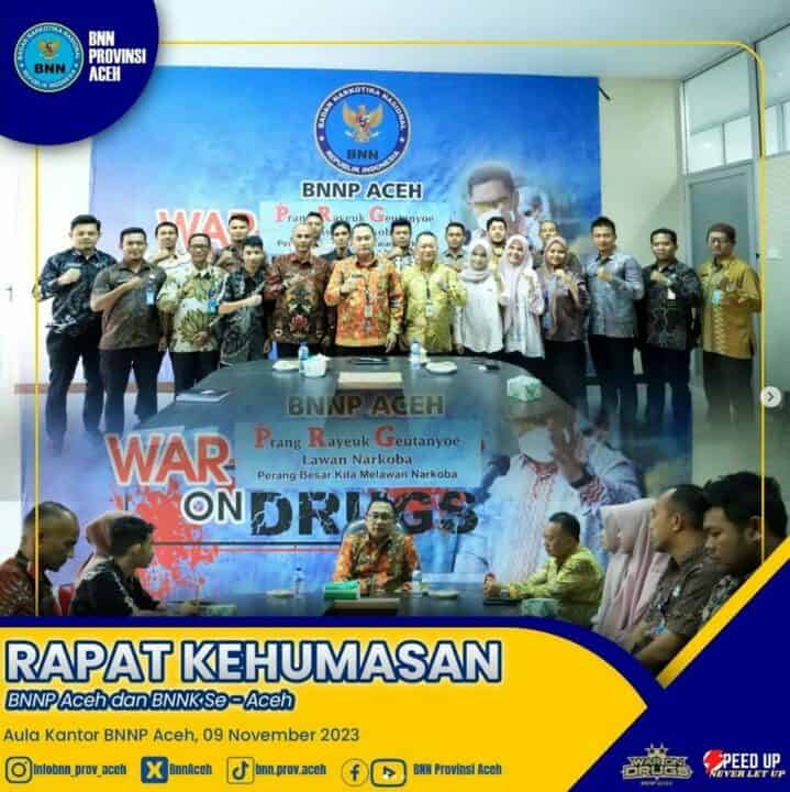 Rapat Kehumasan BNNP Aceh dan BNNK Se-Aceh