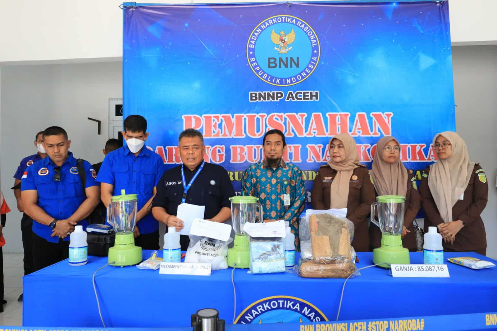 BNNP Aceh Gelar Pemusnahan Barang Bukti Narkotika