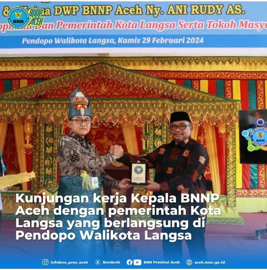 Kepala BNNP Aceh Meresmikan Sahabat Pencegahan Narkoba (SPN) BNNK Langsa