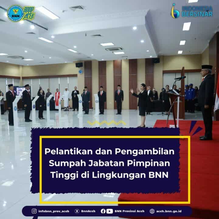 Brigjen.Pol.Drs.Marzuki Ali Basyah, M.M dilantik menjadi Kepala BNNP Aceh Yang Baru