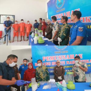BNNP Aceh Kembali Musnahkan Barang Bukti Narkotika